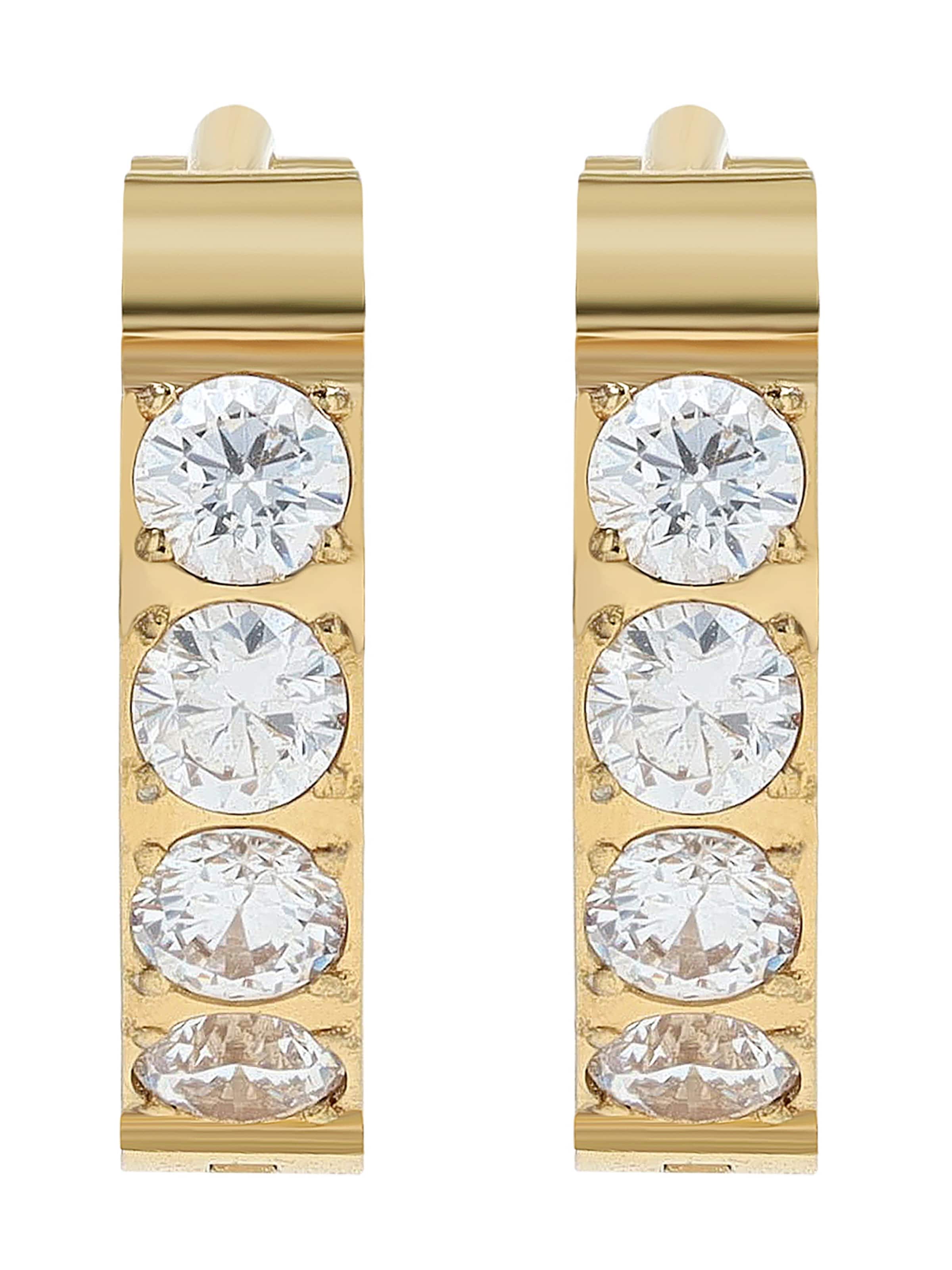 Akzent Ohrringe 'Edelstahl, D: 9 mm | 3 mm breit, Sicher & Robust &'‌‌‌‌‌‌‌‌‌‌ in Gold
