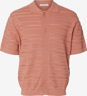 SELECTED Pletena jopa 'SLHPALLE' | rdeča barva: sprednja stran