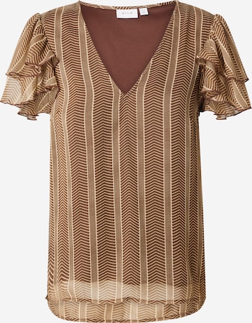 VILA - Blusa 'NORA' en marrón: frente