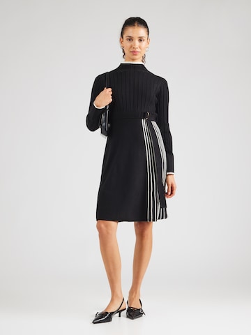 Rochie tricotat 'CASSANDRE' de la Derhy pe negru: față