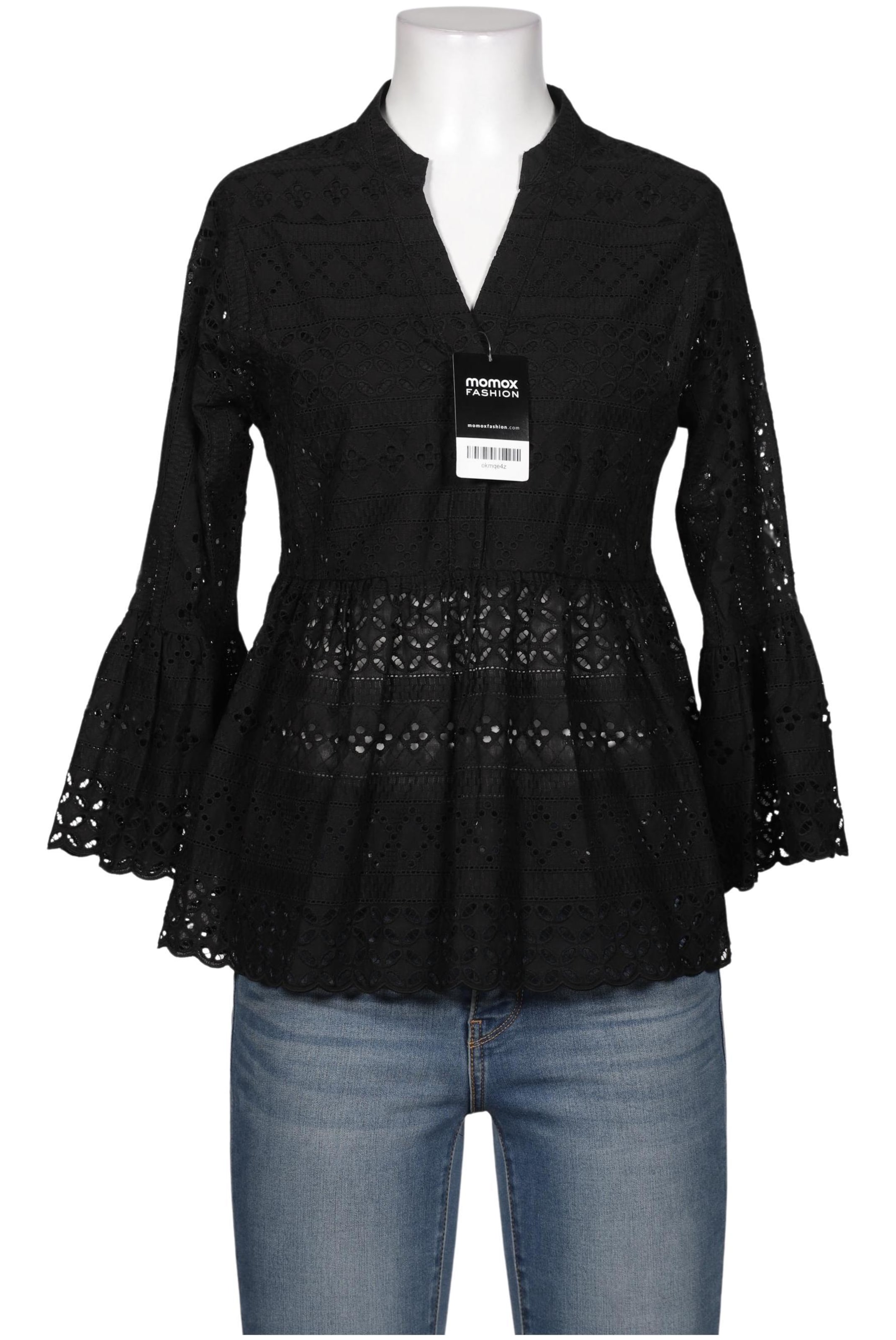 Mrs & Hugs Bluse XS in Schwarz: Vorderseite