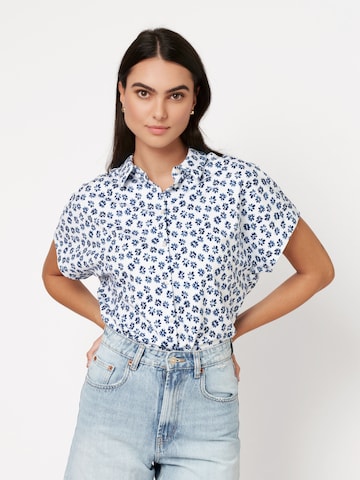 Chemisier 'Florine' DESOTO en bleu : devant