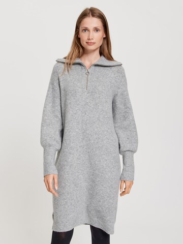 OPUS Knitted dress 'Wantus' in Grey: front