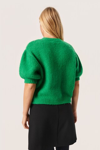 SOAKED IN LUXURY Knit Cardigan 'Paradis' in Green