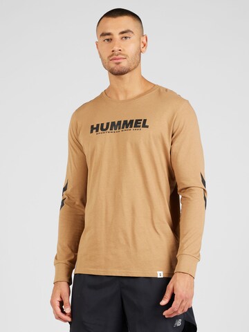 Hummel Funkcionalna majica 'Legacy' | rjava barva: sprednja stran