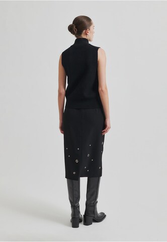 SECOND FEMALE Knitted Vest 'Yora' in Black