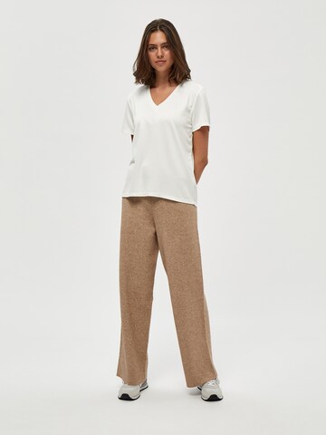 Wide Leg Pantalon 'Rosalia' Peppercorn en beige