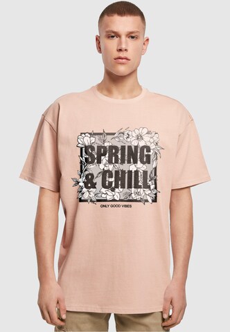 T-Shirt 'Spring And Chill' Merchcode en rose : devant