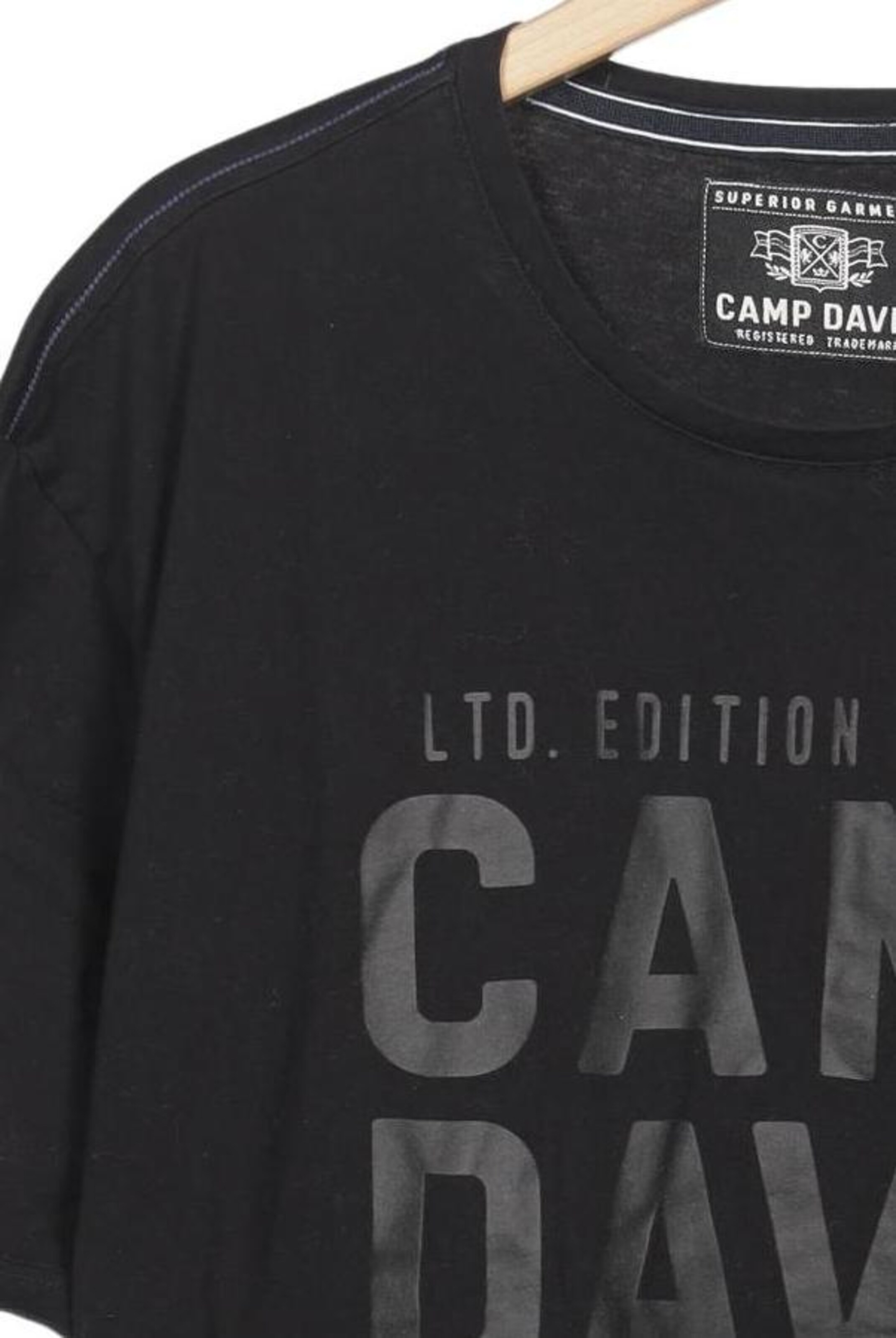 CAMP DAVID Shirt in 4XL in Black