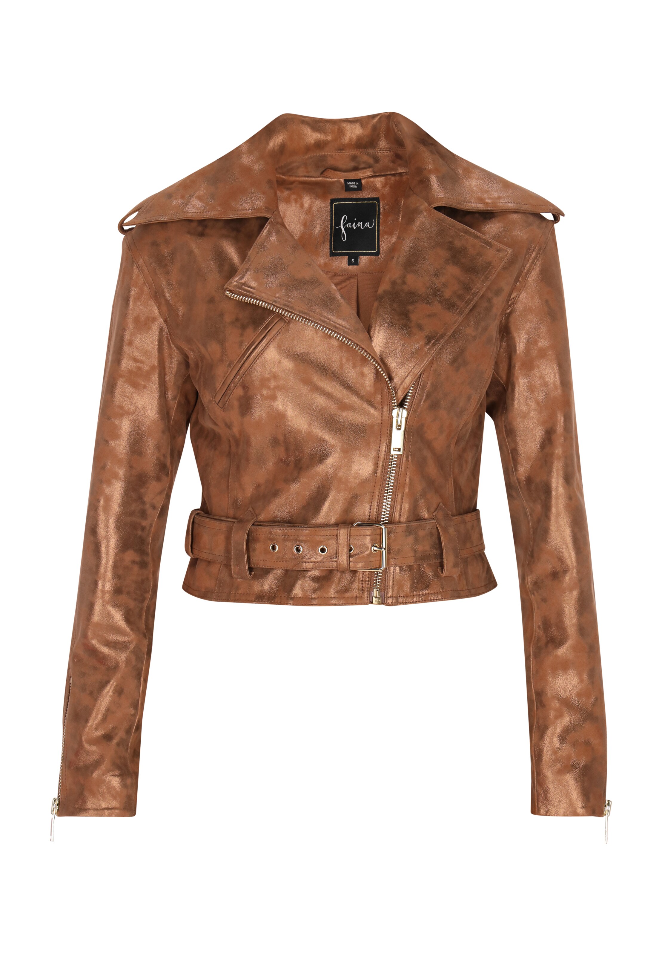 Geacă de primăvară-toamnă faina pe arămiu / negru, Vizualizare produs