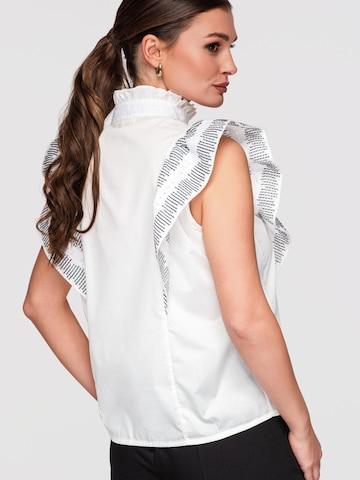Ombre Blouse in Wit