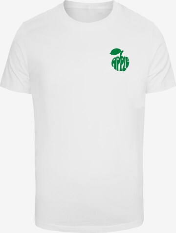 Merchcode T-Shirt 'Beatles -  Apple Words' in Weiß: predná strana