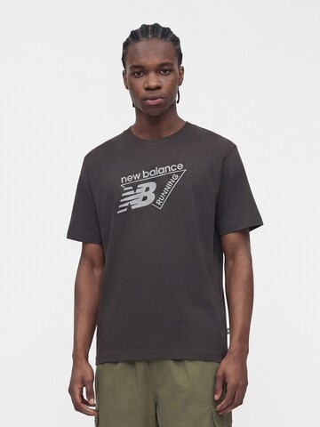 new balance Majica 'Classic' | črna barva: sprednja stran