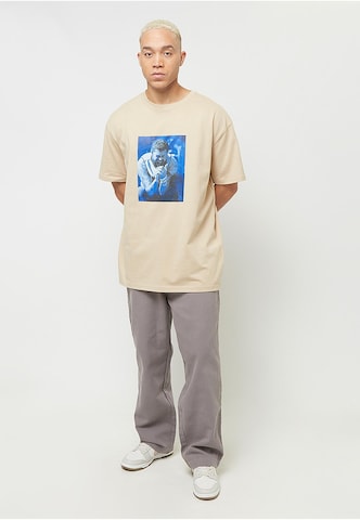 Maglietta 'Post Malone Tracklist' di Mister Tee in beige