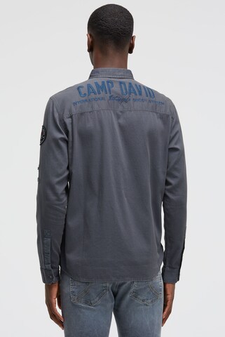 CAMP DAVID Regular fit Button Up Shirt in Blue: front
