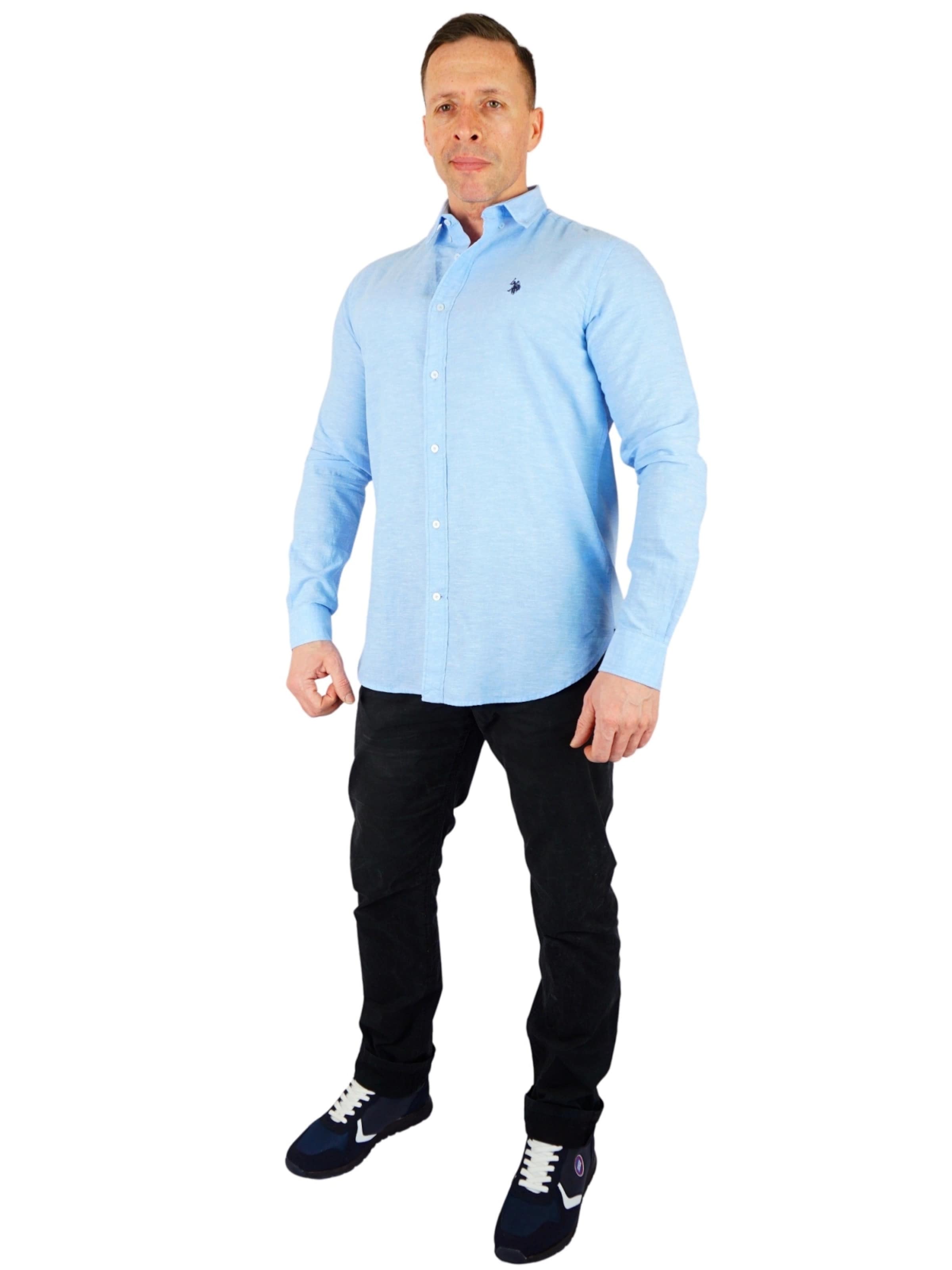 U.S. POLO ASSN. Regular Fit Skjorte i blå