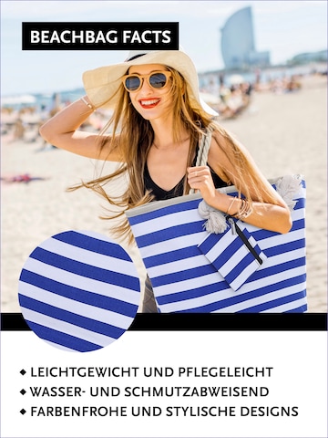 DonDon Beach Bag in Blue: front