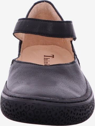 THINK! Ballet Flats with Strap in Black