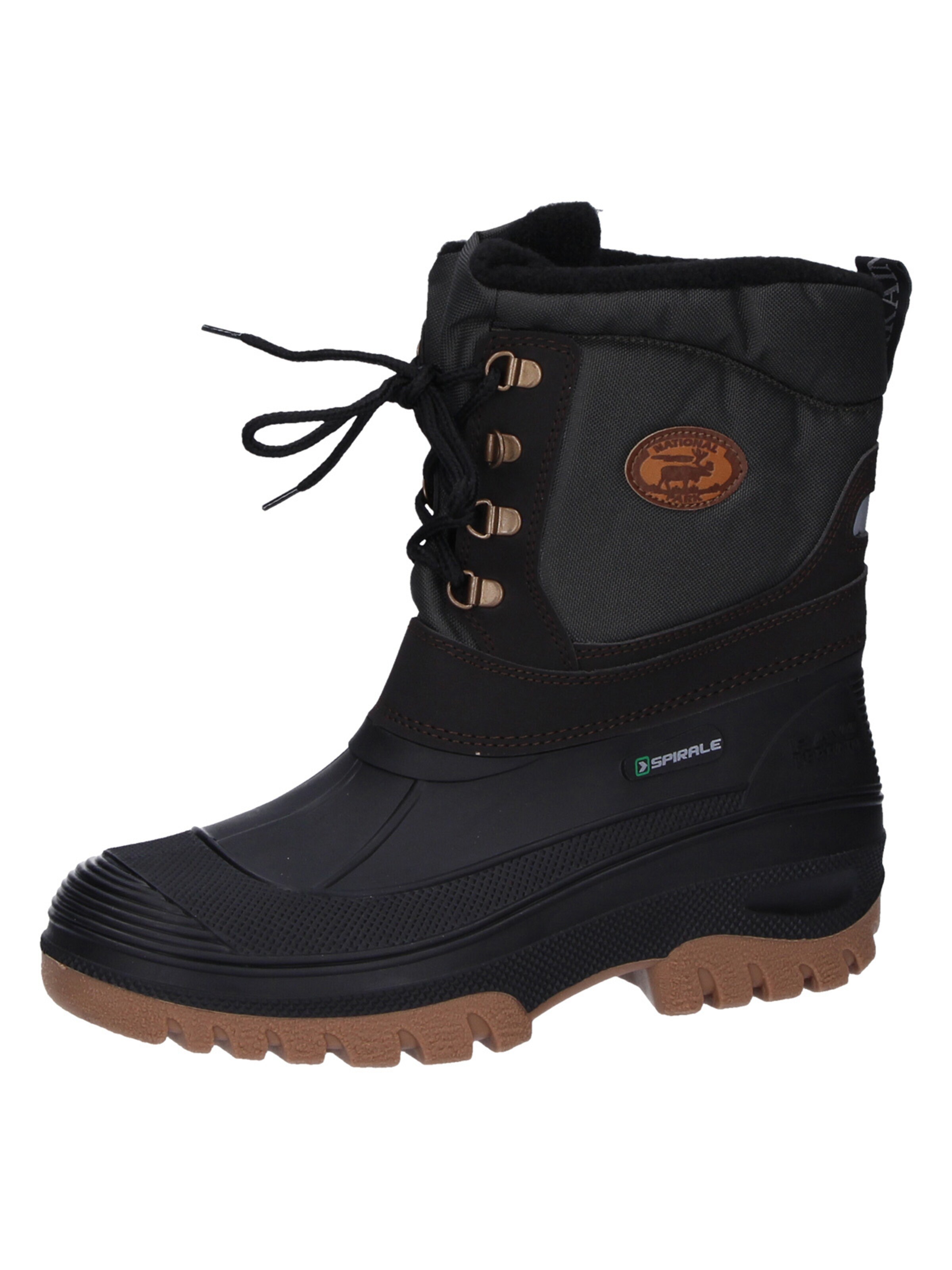 Spirale Snow Boots 'Winterstiefel Pilgrim gefüttert' in Black: front