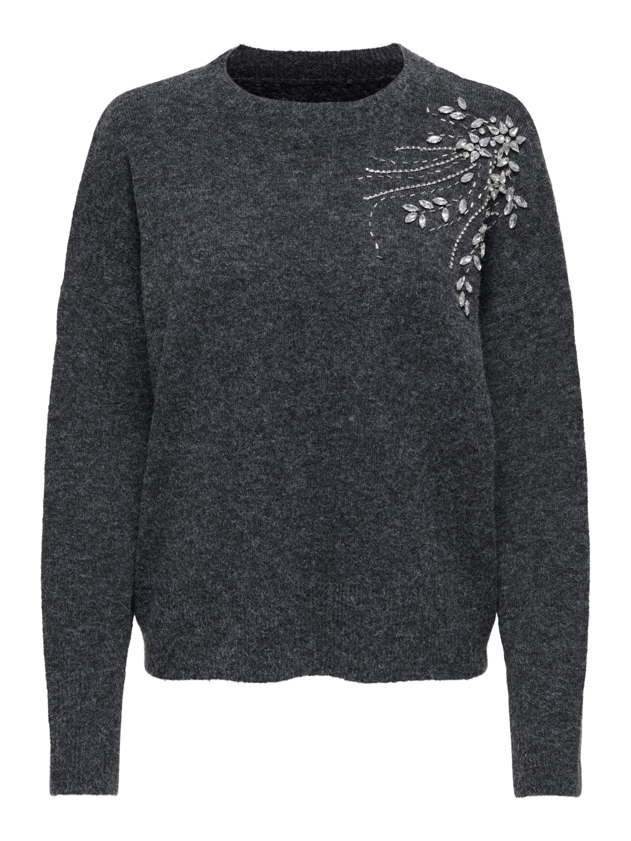 ONLY Sweater 'ONLRiva' in Grey: front