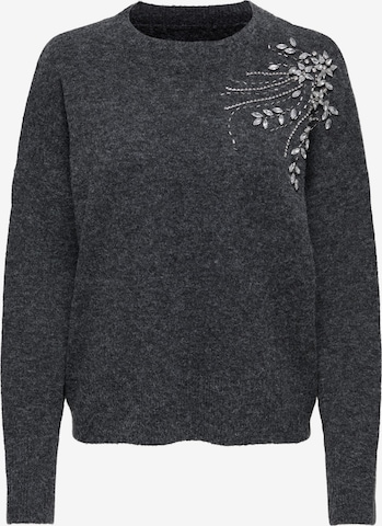 Pull-over 'ONLRiva' ONLY en gris : devant