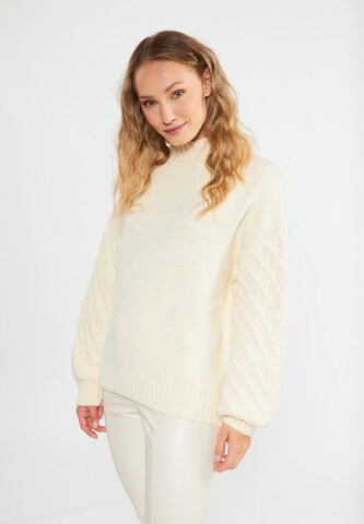 Pull-over RISA en beige : devant