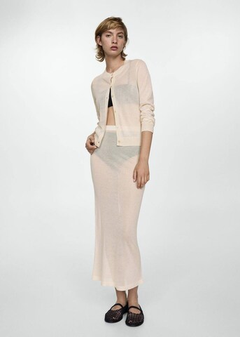 MANGO Gebreid vest 'Amalfi' in Beige