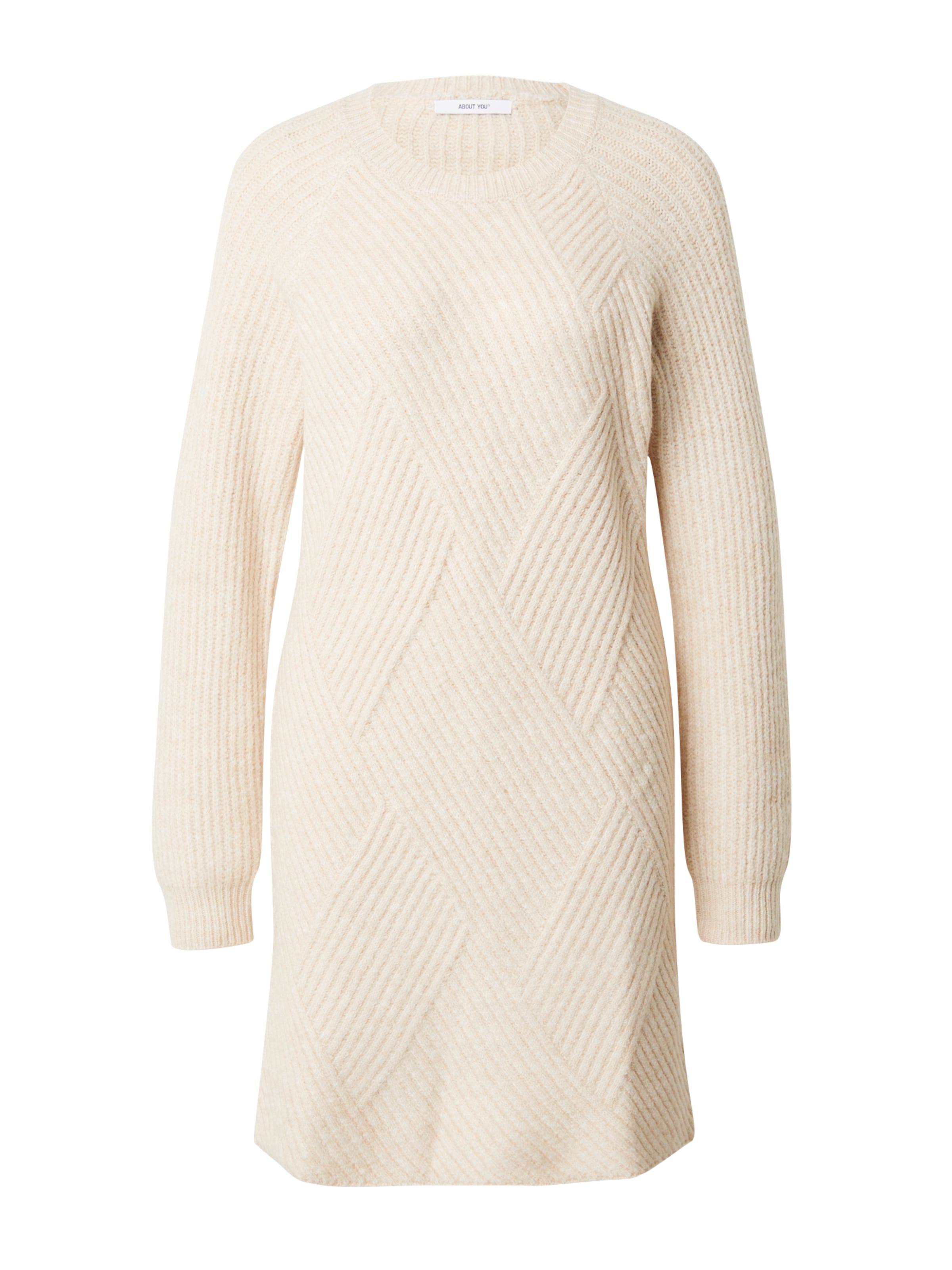 ABOUT YOU Knit dress 'Leslie' in Beige: front