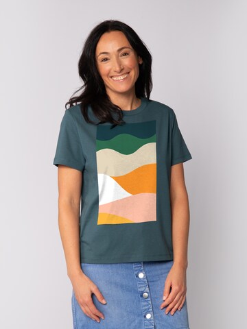 Watapparel T-Shirt 'Countryside 03' in Blau: Vorderseite