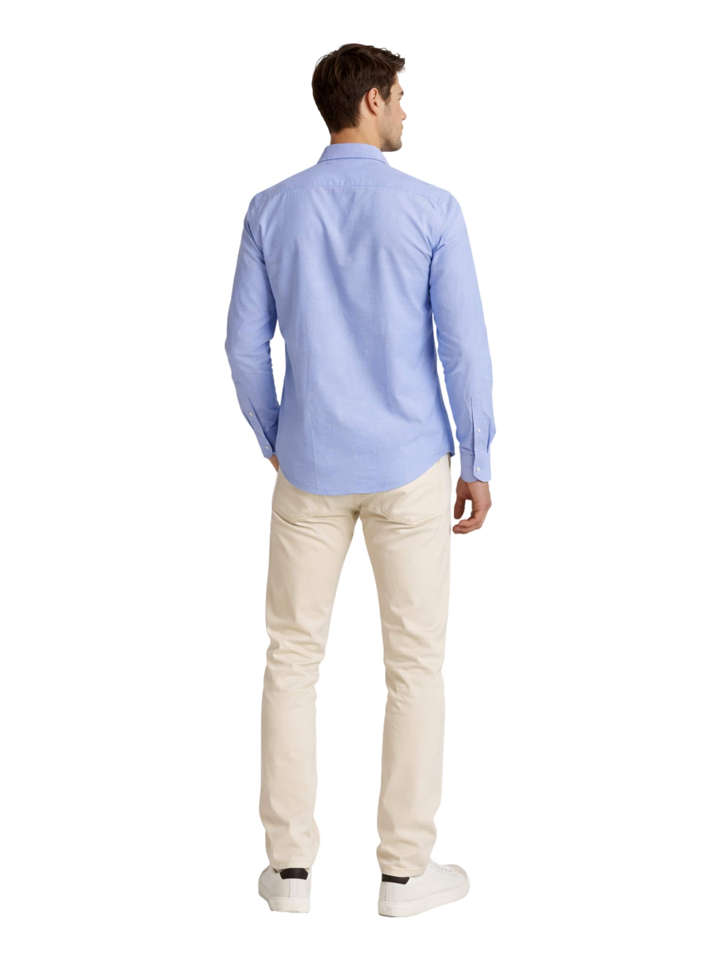 SEIDENSTICKER Rovný strih Košeľa - Modrá