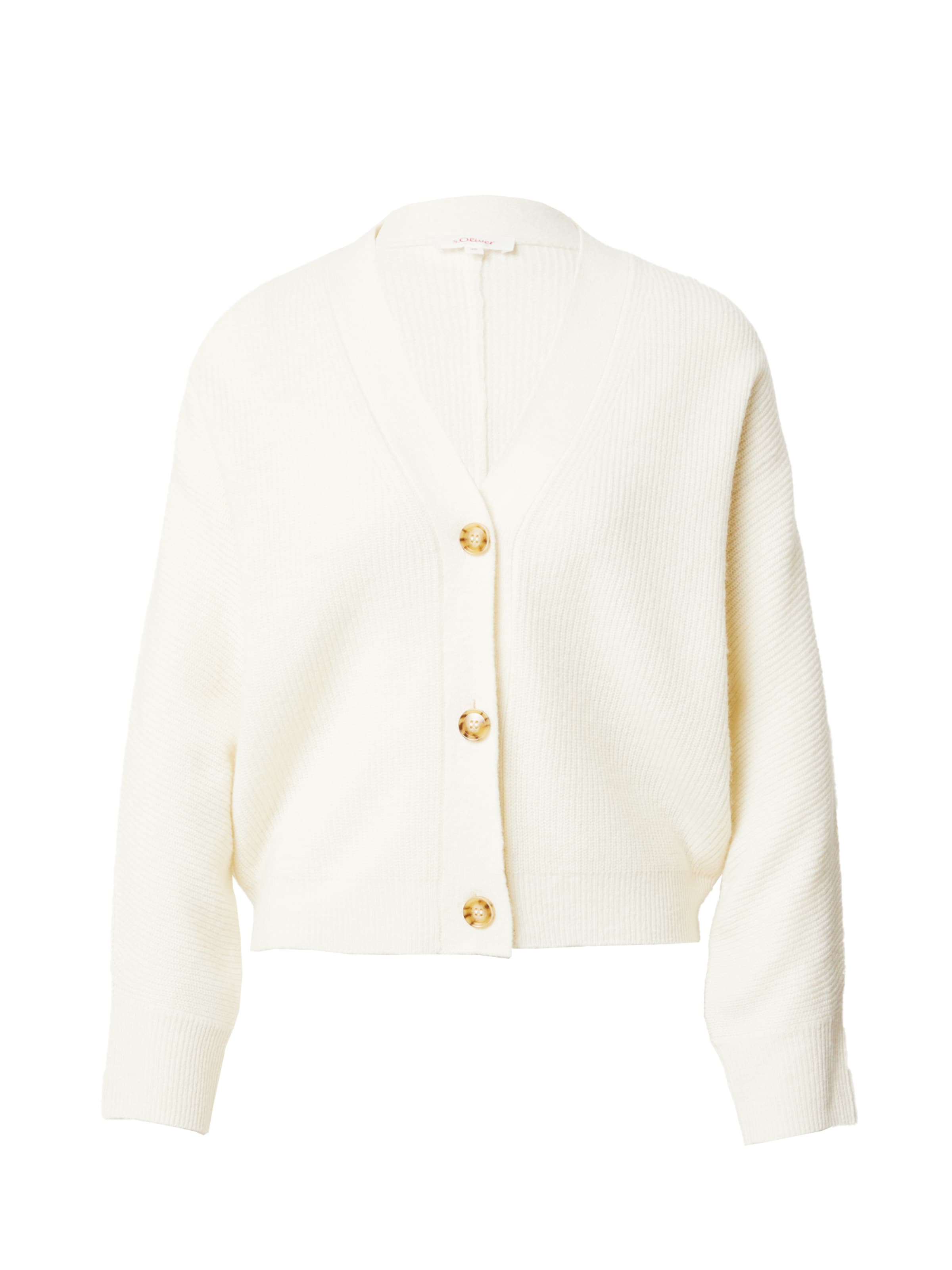 s.Oliver Gebreid vest in Beige: voorkant