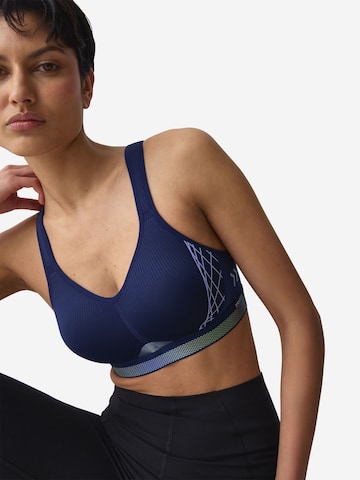 TRIUMPH Bustier Sport bh ' Triaction Cardio Flow ' in Blauw