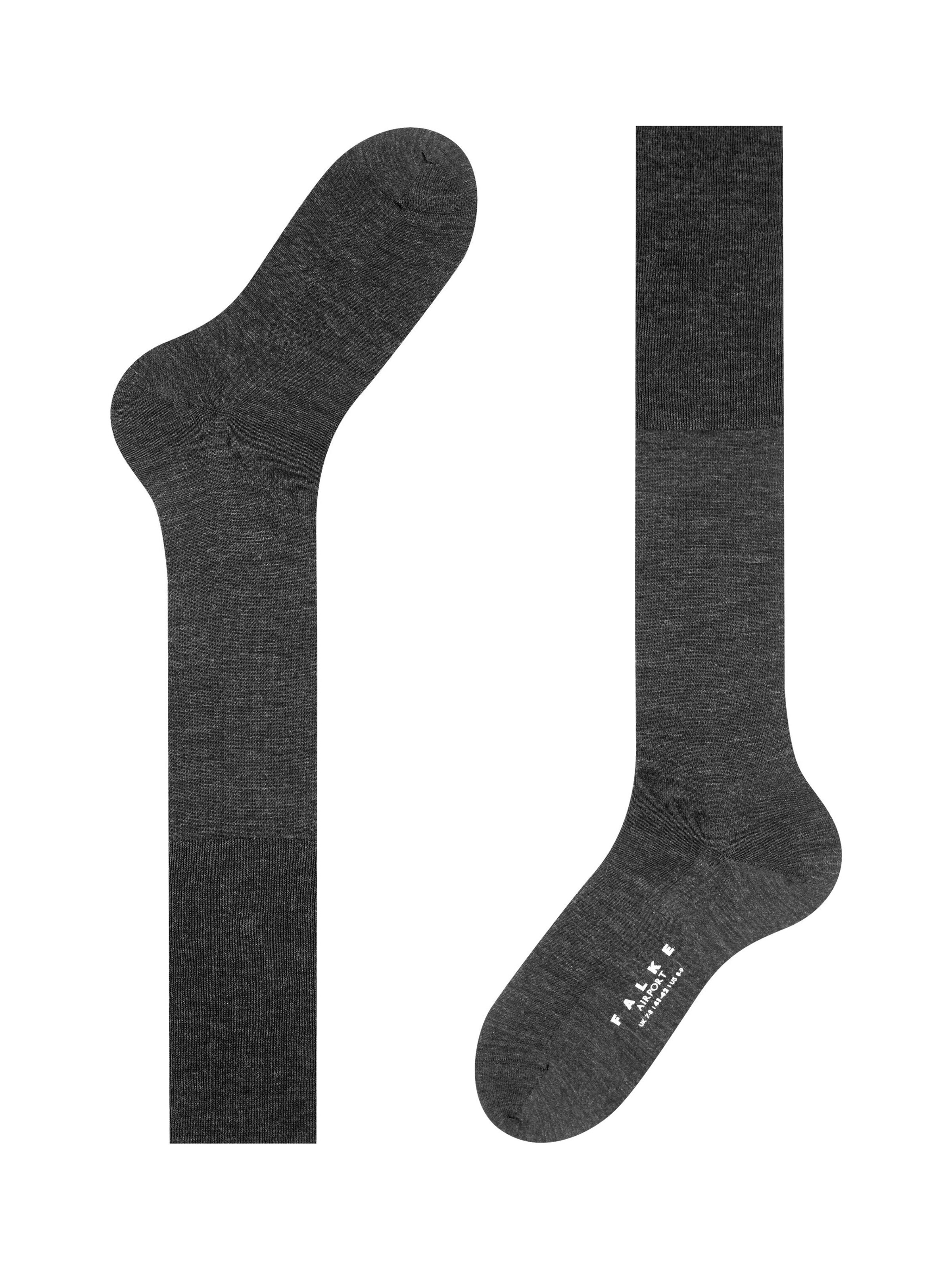 FALKE Knee High Socks 'Airport' in Grey
