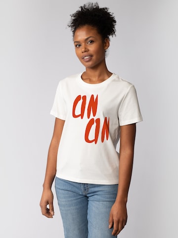 Watapparel Shirt 'Cin Cin' in Wit: voorkant