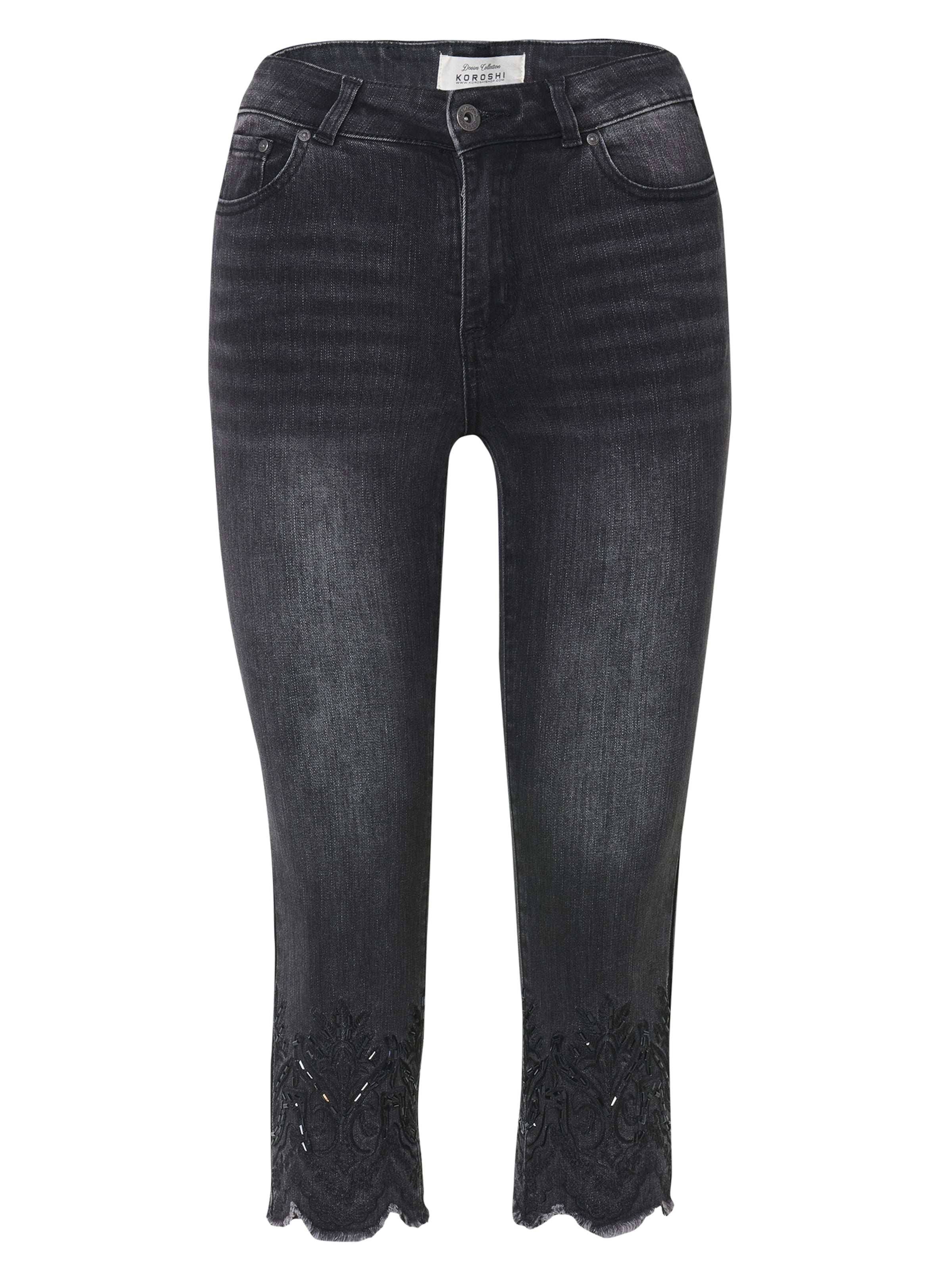 KOROSHI Skinny Τζιν σε μαύρο: μπροστά