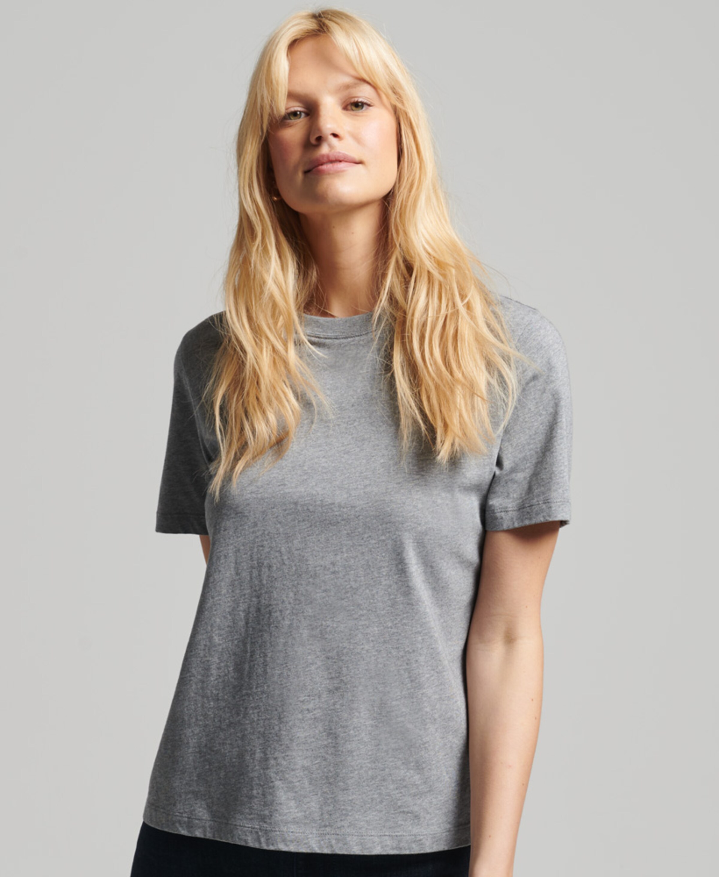 Frauen Shirts & Tops Superdry T-Shirt in Graumeliert - SL56989 Frauen Shirts & Tops Superdry T-Shirt in Graumeliert - SL56989