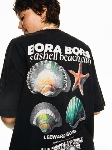 Bershka T-Shirt in Grau