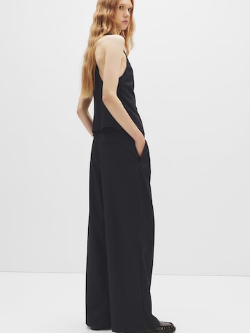 Pull&Bear Wide Leg Bukser i sort
