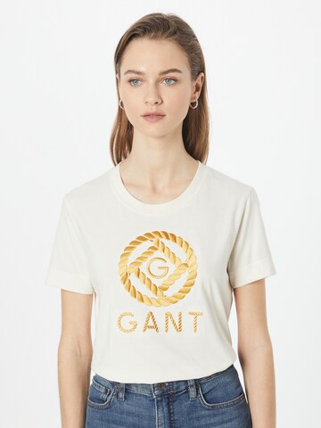 Maglietta di GANT in beige: frontale