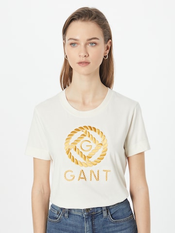 T-shirt GANT en beige : devant