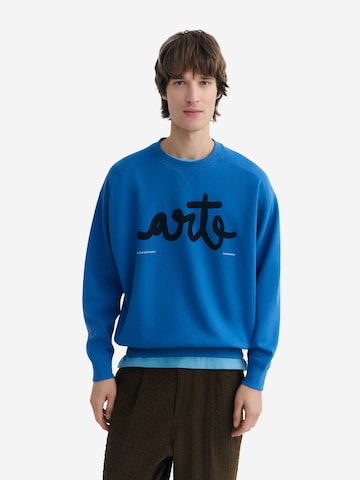 Thinking MU Sweatshirt 'Jadewon' in Blau: Vorderseite