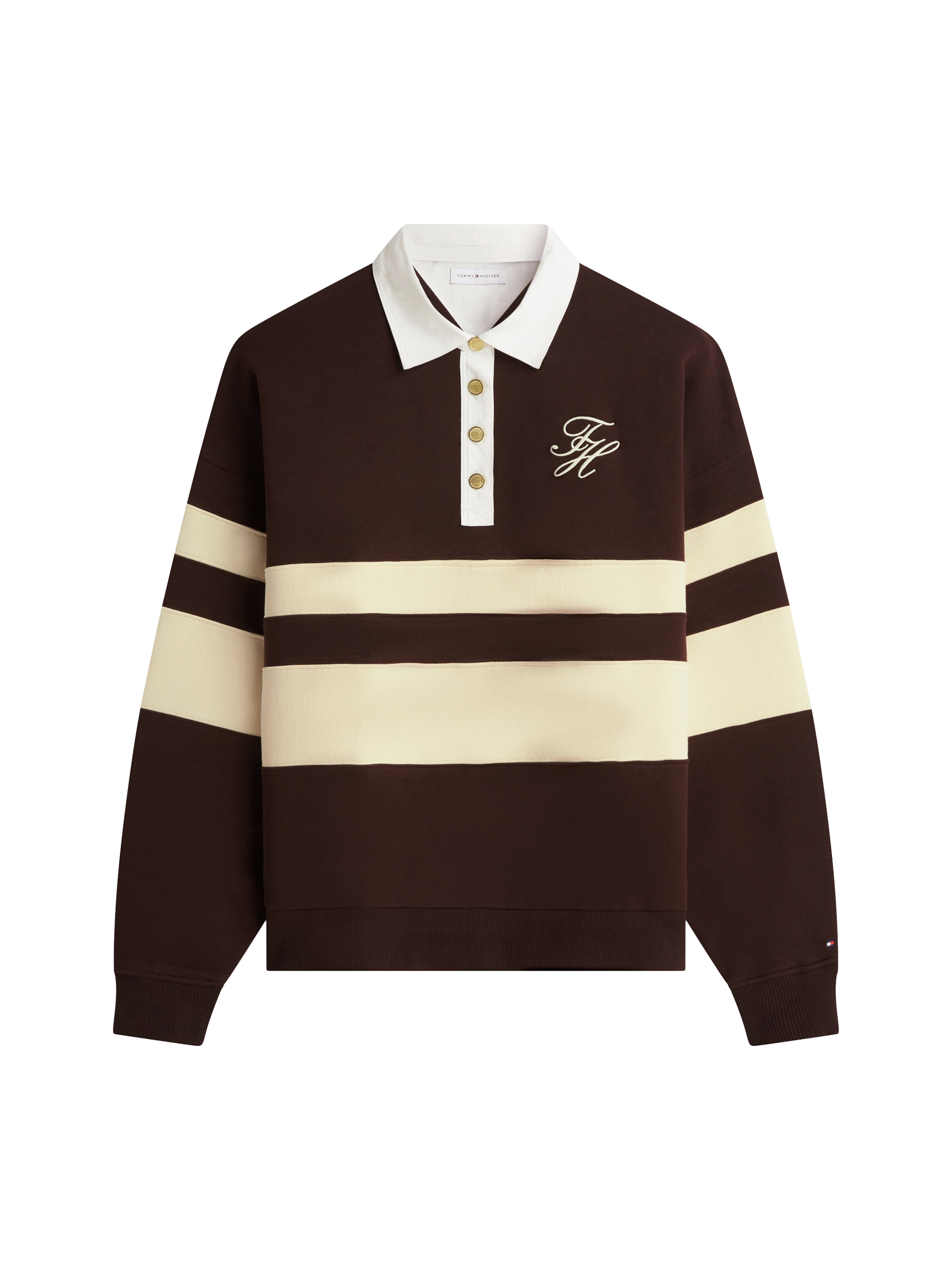 TOMMY HILFIGER Mikina – hnědá: přední strana