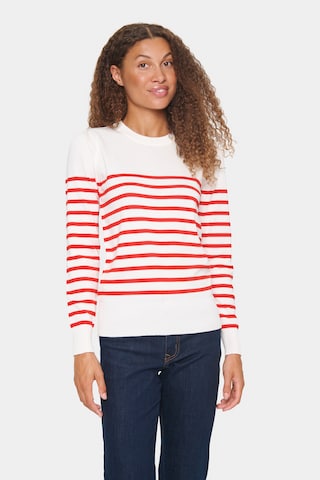 Pull-over SAINT TROPEZ en blanc : devant