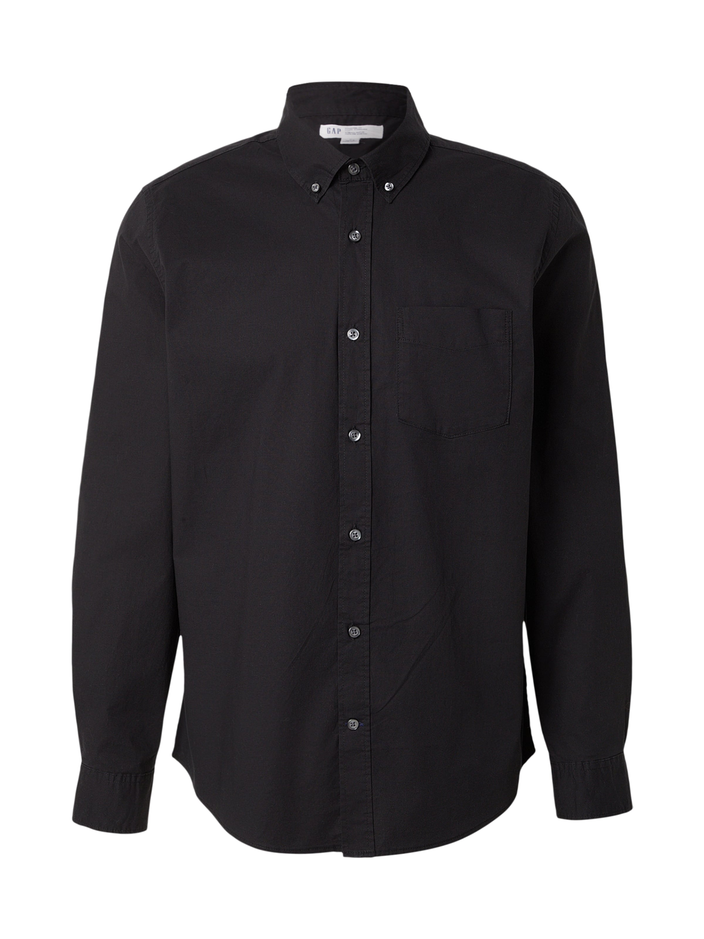 GAP Regular fit Overhemd in Zwart: voorkant