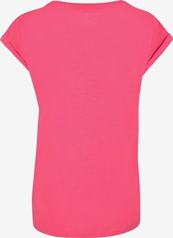 Merchcode Shirt 'Valentines Day - Leopard Heart' in Pink