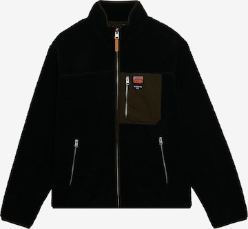 Superdry & Co Fleecejacke 'VINTAGE RETRO' in Schwarz: Vorderseite