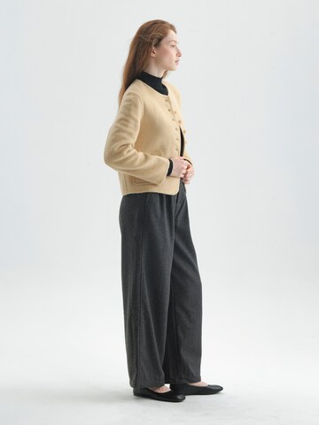 TorWeit Knit Cardigan 'Wool-Blend Coat Short' in Beige