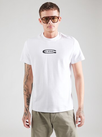 Maglietta 'Old Skool' di G-STAR in bianco: frontale