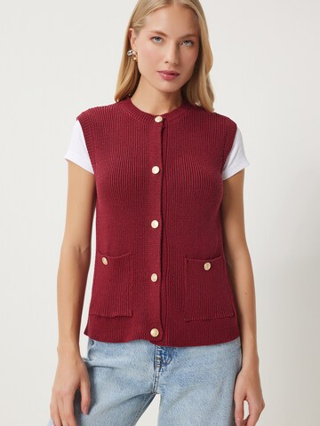 Cardigan Happiness İstanbul en rouge : devant