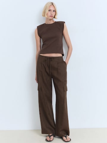 MANGO Top 'ROBERTA-H' | rjava barva